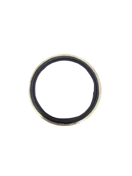 Bonded washer top-view on white background