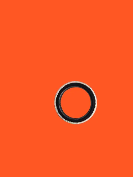 Bonded seal on orange background