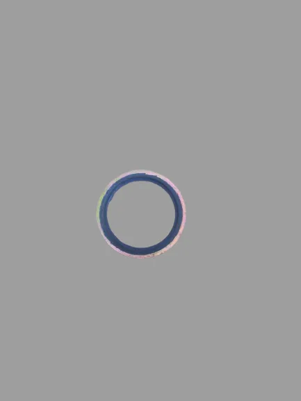 Blue bonded seal on grey background