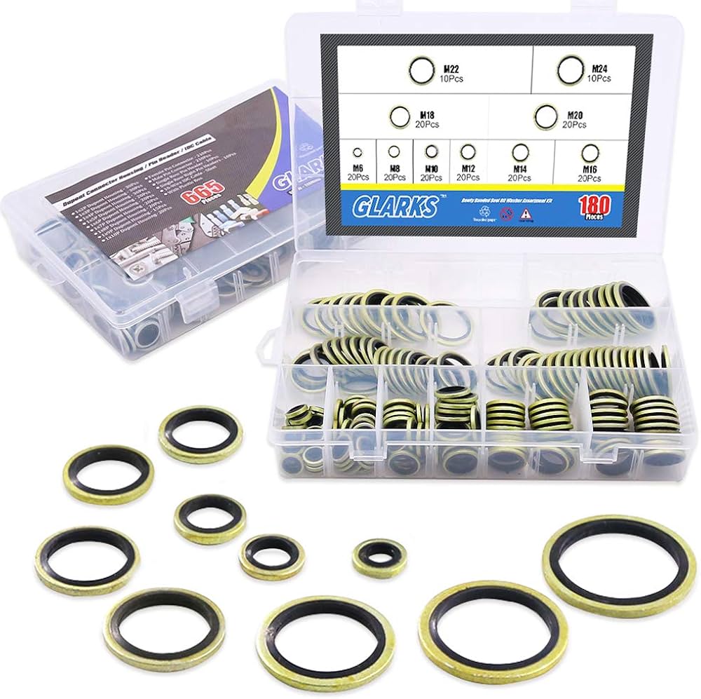 Bonded washers assortment kit M6 to M24