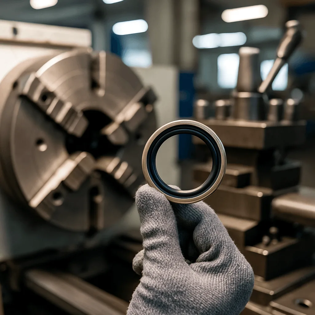 Dowty seal bonded seal installed in high-pressure hydraulic fitting connection